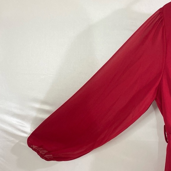 Jillumi Women's 8 Red Long Sleeve Dress - Picture 3 of 13